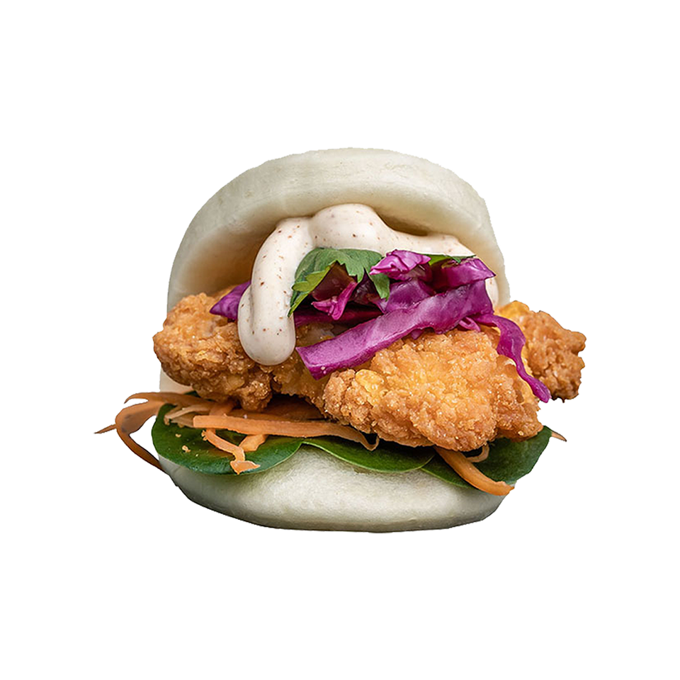 CRISPY CHICKEN BAO BUN Dr Juice